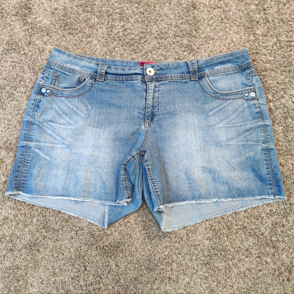 Torrid Raw Hem Denim Shorts